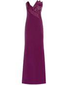 Notte By Marchesa Embellished Sweetheart Silk Gown - Lyst