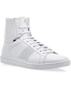 Saint Laurent Studded Stripe High Top Sneaker - Lyst