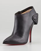Christian Louboutin Huguette Leather Ankle Boot Black - Lyst