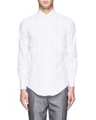 Thom Browne Square Checked Cotton Shirt - Lyst