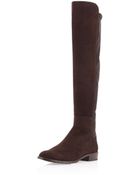 Stuart Weitzman Mainline Suedegore Boot Cola - Lyst