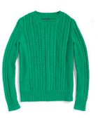 Tommy Hilfiger Long Sleeve Cable Crew Neck Sweater - Lyst