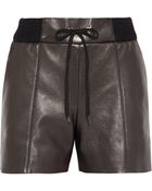 Chloé Leather Shorts - Lyst