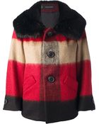 DSquared2 Fur Collar Coat - Lyst