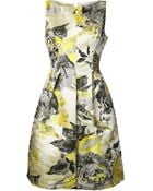 Lela Rose Floral Pattern Dress - Lyst