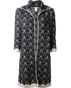 Oscar de la Renta Embroidered Coat - Lyst