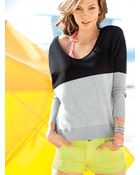 Victoria's Secret Double V-neck Sweater - Lyst