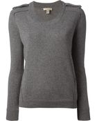 Burberry Brit Epaulette Sweater - Lyst