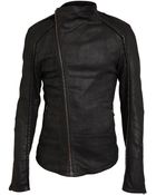 Gareth Pugh Coated Denim Biker Jacket - Lyst