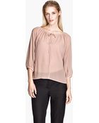 H&M Chiffon Blouse - Lyst