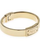 Michael Kors Logo Plaque Hinge Bangle - Lyst
