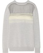 Dion Lee Meshpaneled Fineknit Wool Sweater - Lyst