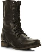 Steve Madden Troopa Leather Work Boots - Lyst