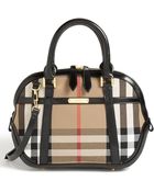 Burberry House Check Satchel - Lyst