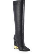 Giuseppe Zanotti Goldheel Tall Leather Boots - Lyst