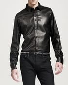Saint Laurent Studded Leather Belt - Lyst