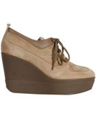 Alberto Guardiani Shoes Janis Wedge 8 2 Suede Lace Up - Lyst