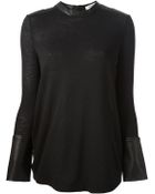 Helmut Lang Contrast Sweater - Lyst