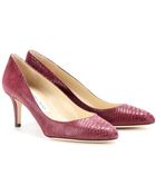Jimmy Choo Vega Snakeeffect Suede Pumps - Lyst