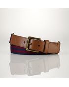 Polo Ralph Lauren Striped Webbed Icon Belt - Lyst
