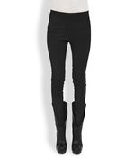 Rick Owens Coated Stretch Cotton Leggings - Lyst