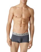 Calvin Klein Steel Microfiber Low Rise Trunk - Lyst
