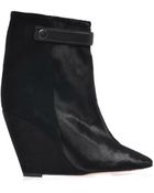 Isabel Marant Sade Bicolour Wedge Boots - Lyst