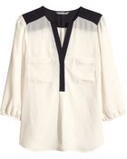 H&M Chiffon Blouse - Lyst