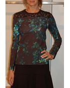 N°21 Ls Floral Lace Top - Lyst