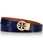 Tory Burch Rotating Logo Belt - Lyst