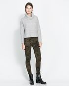 Zara Camouflage Skinny Trousers - Lyst