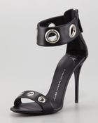 Giuseppe Zanotti Eyelet Ankle-Wrap Leather Sandal - Lyst