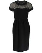 Oscar de la Renta Belted Boucle Slim Dress - Lyst