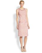 Oscar de la Renta Boucle Sheath Dress - Lyst