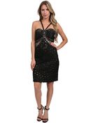 Sue Wong Applique Dress - Lyst