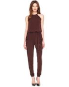MICHAEL Michael Kors Draped Jersey Jumpsuit - Lyst