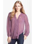 Pleione Pleat Shoulder Blouse - Lyst