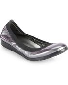 Cole Haan Gilmore Metallic Leather Ballet Flats - Lyst