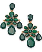 Oscar de la Renta Crystal Cluster Clip-On Chandelier Earrings - Lyst