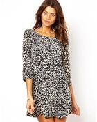 John Zack Shift Dress In Leopard Print - Lyst
