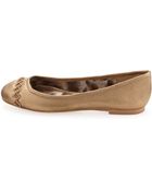 Sam Edelman Felicity Cord-Laced Cap-Toe Flat - Lyst