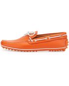 Car Shoe Slipon Driving Shoe Orange - Lyst