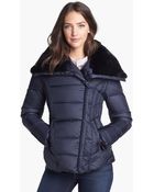 Dawn Levy Mackenzie Genuine Rabbit Fur Trim Down Jacket - Lyst