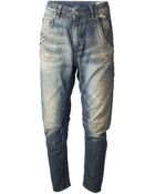 Diesel Fayza Tapered Boyfriend Jean - Lyst