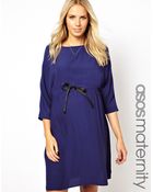 Asos Maternity Dress with Tie Waist - Lyst
