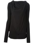DRKSHDW by Rick Owens Draped Top - Lyst
