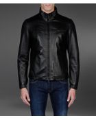Armani Leather Jacket - Lyst