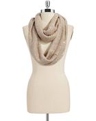 Calvin Klein Sequined Knit Infinity Scarf - Lyst