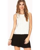 Forever 21 Sophisticated Crocheted Leaf Top - Lyst
