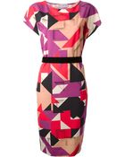 Frankie Morello Geometric Print Dress - Lyst